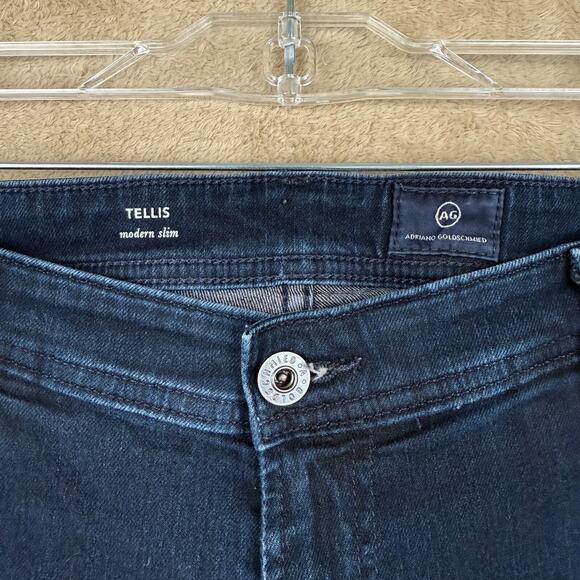 AG Adriano Goldschmied‎ Jeans Mens 38x34 Blue Straight Stretch Mid Rise Denim - Picture 7 of 14